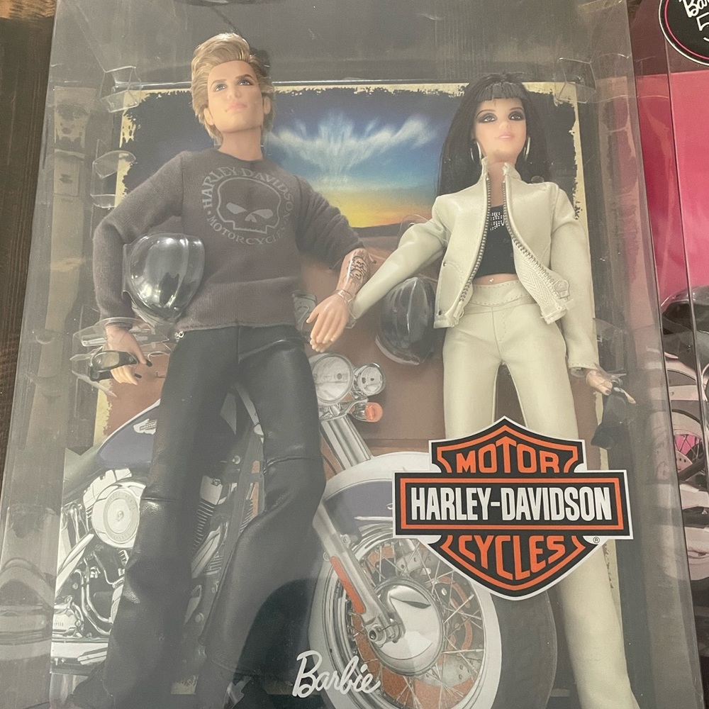 New in box Harley Barbies